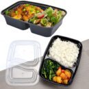 1000ML 2 Compartment Black Pack