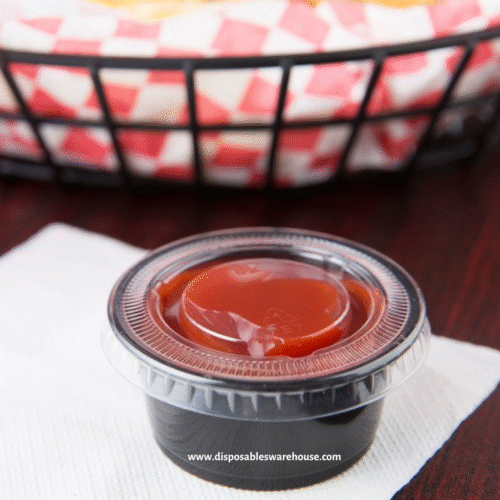 SAUCE CUPS WITH DETACHED LID