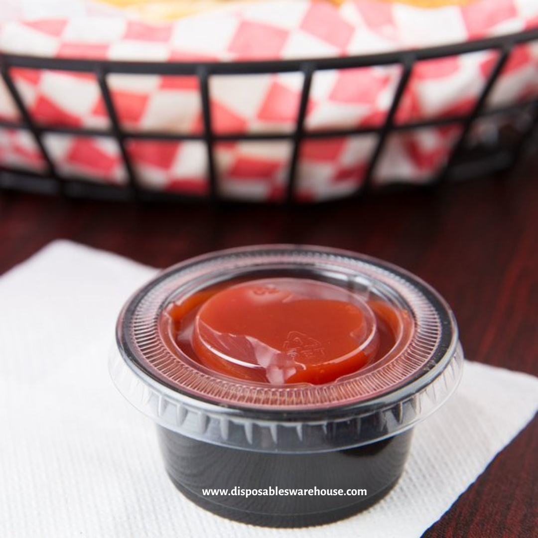 SAUCE CUPS WITH DETACHED LID