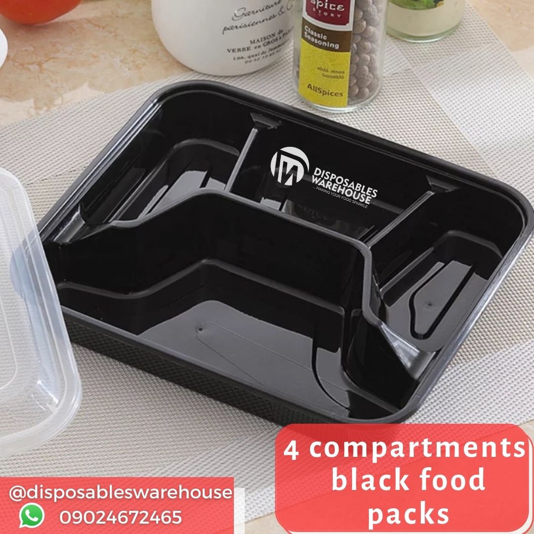 4 COMPARTMENT BLACK PACK
