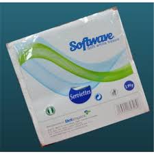 WHITE SERVIETTE 1PLY