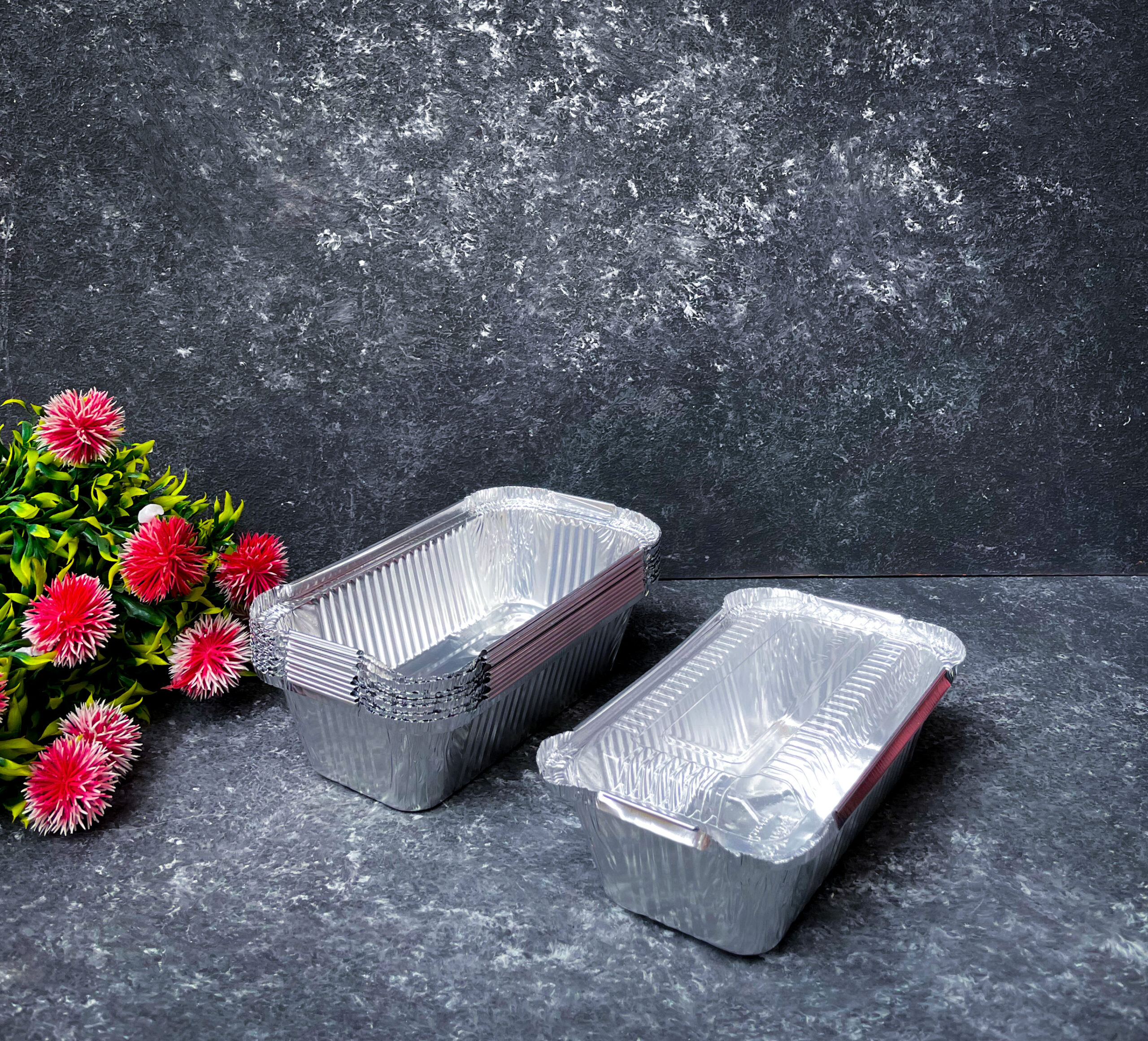 FOIL PLATE WITH CLEAR LID