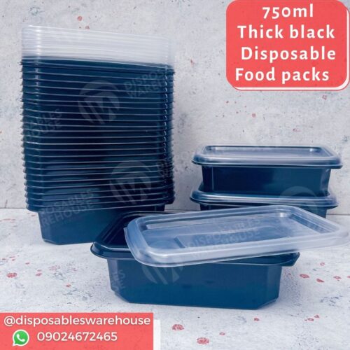 750ML THICK BLACK PACK (25pcs/pack)