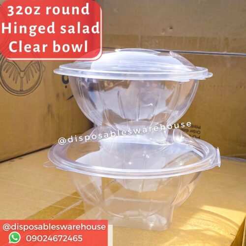 32oz / 1000ML ROUND SALAD BOWL WITH DETACHED LID