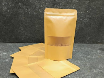 14X22CM BROWN KRAFT STANDUP POUCH