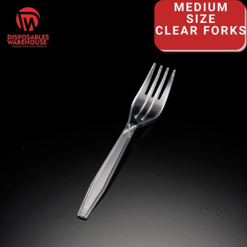 MEDIUM CLEAR FORK(50pcs/pack)