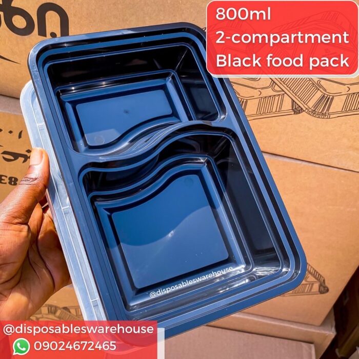 800ML 2 COMPARTMENT PACK (25pcs/pack)