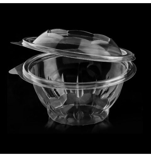 24oz / 750ML Round Hinged Salad Bowl (10pcs/pk)
