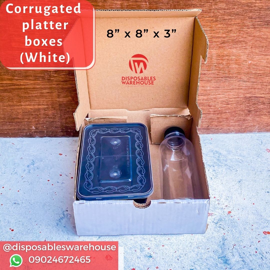 8 INCHES WHITE FOOD BOX