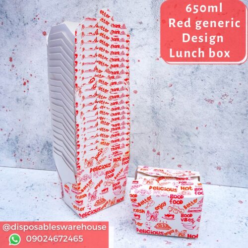 650ML/700ML GENERIC DESIGN LUNCH BOX (WHITE/COLORED)