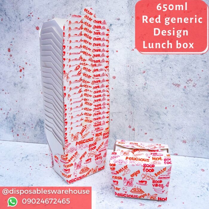 650ML/700ML GENERIC DESIGN LUNCH BOX (WHITE/COLORED)