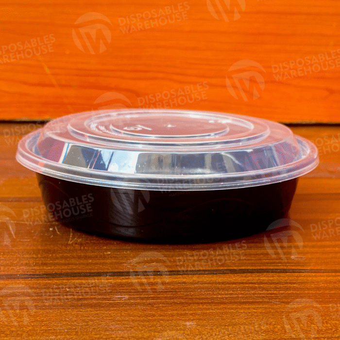 900ML ROUND BLACK BOWLS (25pcs/pack)