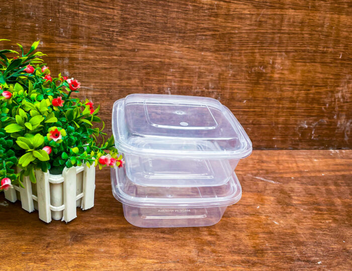 1000ML TRANSPARENT SQUARE FOOD PACK (25pcs/pack)