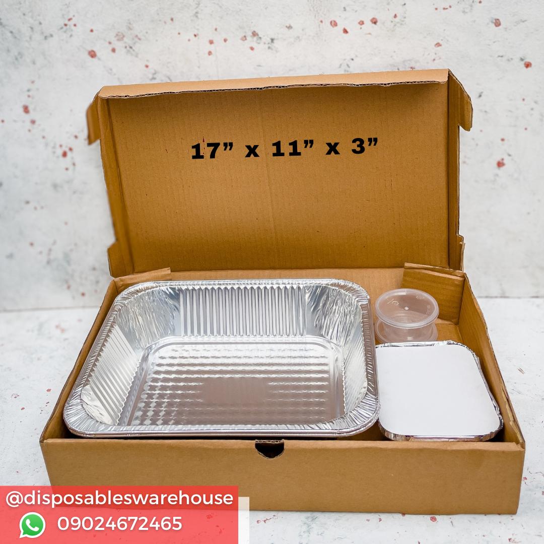 17 INCHES BROWN FOOD BOX
