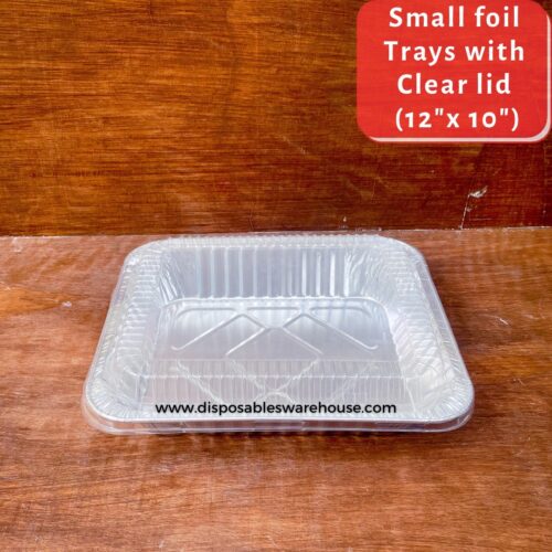 SMALL FOIL TRAYS WITH CLEAR LID (4 LITRES)