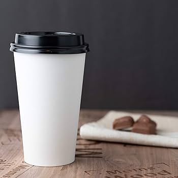 16OZ WHITE COFFEE CUP WITH SIPPER LID(50pcs/roll)