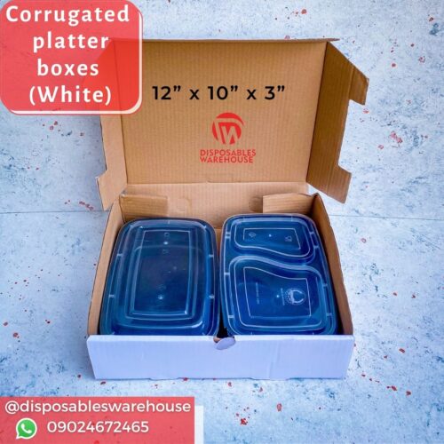 12 INCHES WHITE FOOD BOX