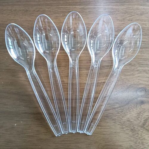 MEDIUM CLEAR SPOON (50pcs/pack)