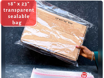 18"X23" TRANSPARENT ADHESIVE SEALABLE BAG