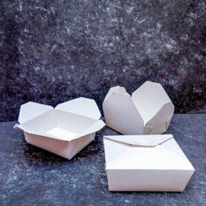 1000ML WHITE LUNCH BOXES(25pcs/pack)