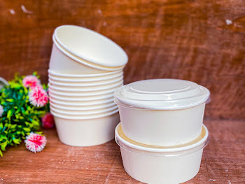 1300ML WHITE ROUND KRAFT BOWL