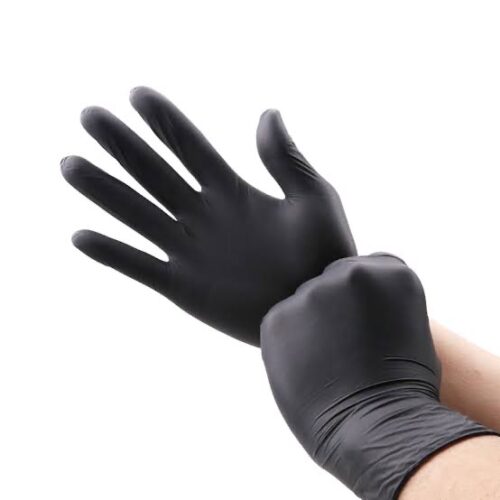 BLACK NITRILE GLOVES Medium (20pcs/pack)