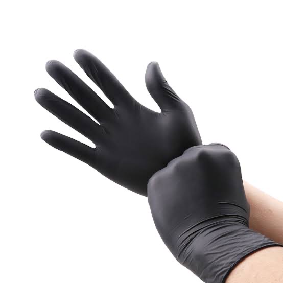 BLACK NITRILE GLOVES Medium (20pcs/pack)