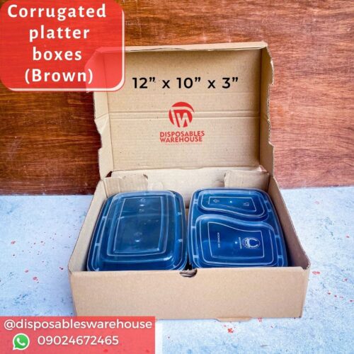 12 INCHES BROWN FOOD BOX