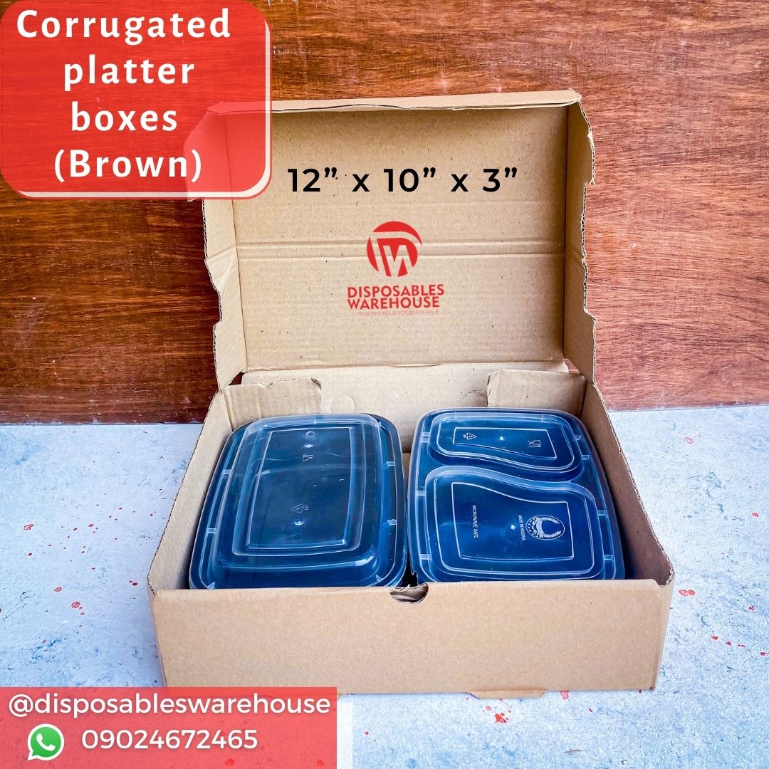 12 INCHES BROWN FOOD BOX