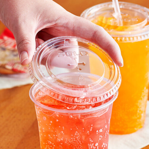10oz CLEAR PET CUP WITH FLAT LID(50pcs/roll)