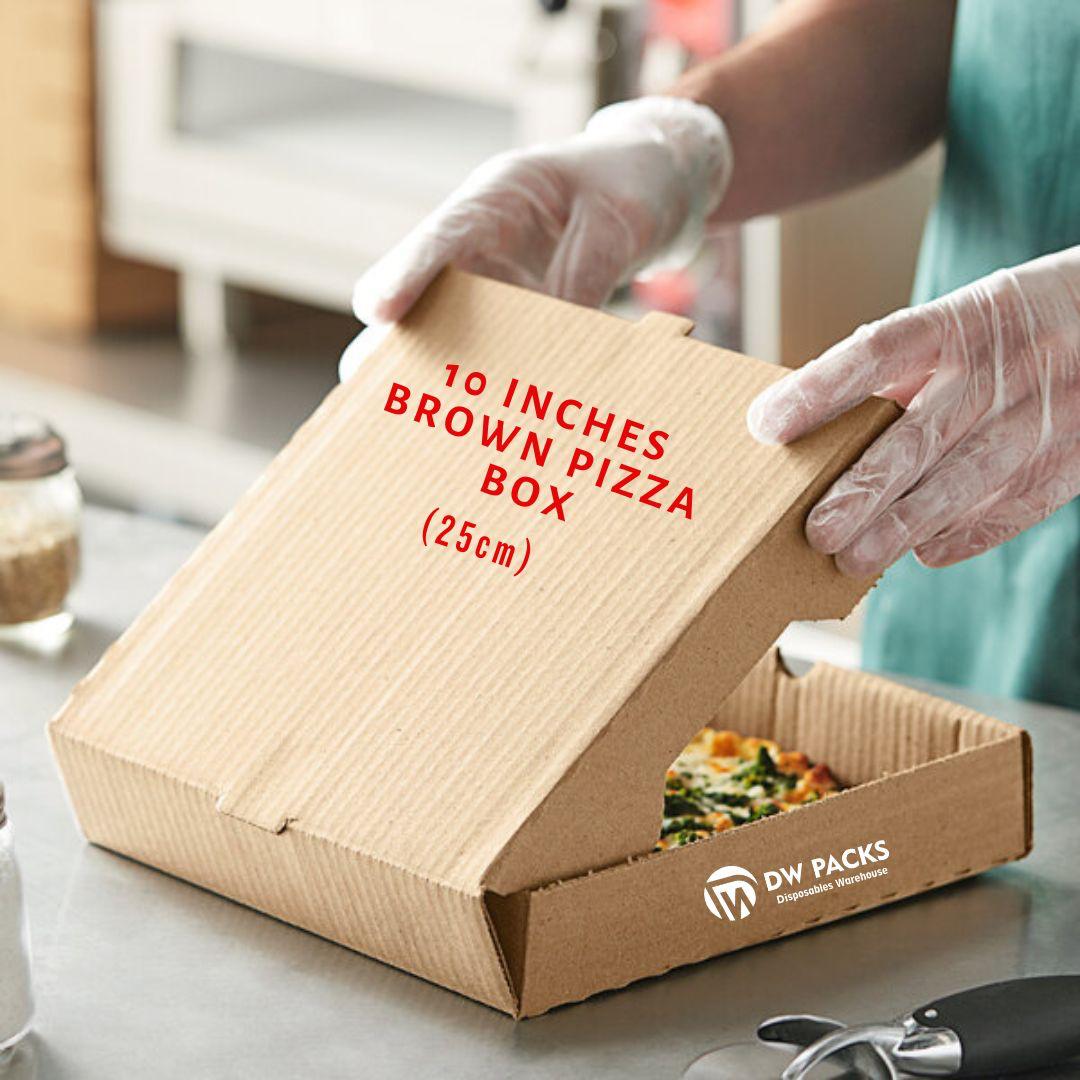 10 INCHES BROWN PIZZA BOXES