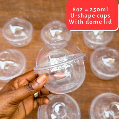 8OZ USHAPE CUPS WITH DOME LID(50pcs/roll)