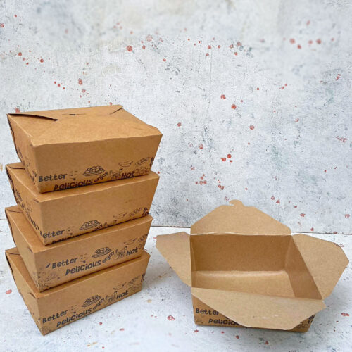 1000ML GENERIC DESIGN LUNCH BOX (KRAFT/BLACK)