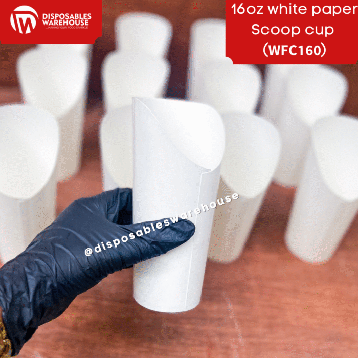 16OZ WHITE SCOOP CUP (50pcs/roll)