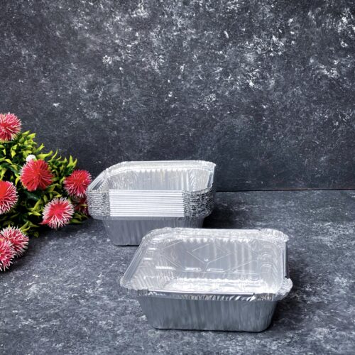 BIG FOIL PLATE  (600ml) WITH CLEAR LID (25pcs)