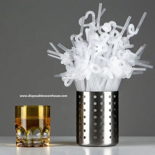 TRANSPARENT CHAPMAN FLEXIBLE STRAWS (6MM) - (100pcs/pack)