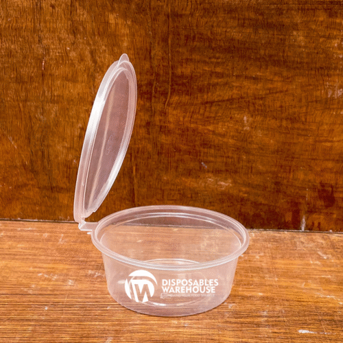4oz HINGED SAUCE CUP (120ML) (50pcs)