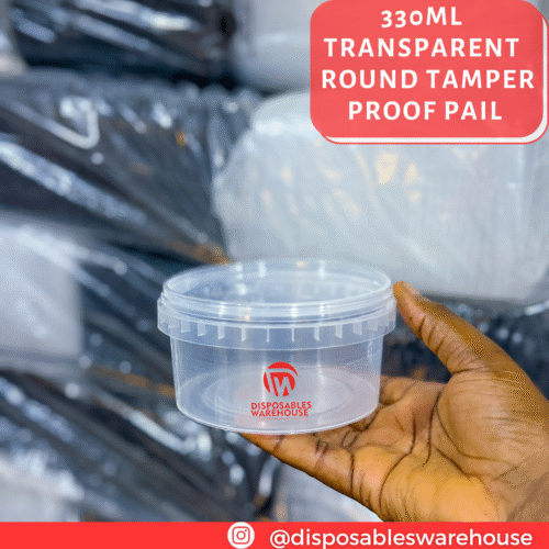 330ML TRANSPARENT ROUND PAIL (10pcs)