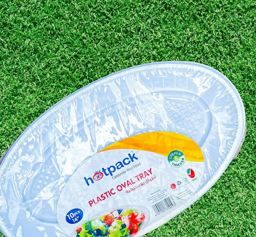 OVAL WHITE TRAY (10pcs/pack)