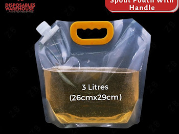 3 LITRE LIQUID SPOUT POUCH WITH HANDLE