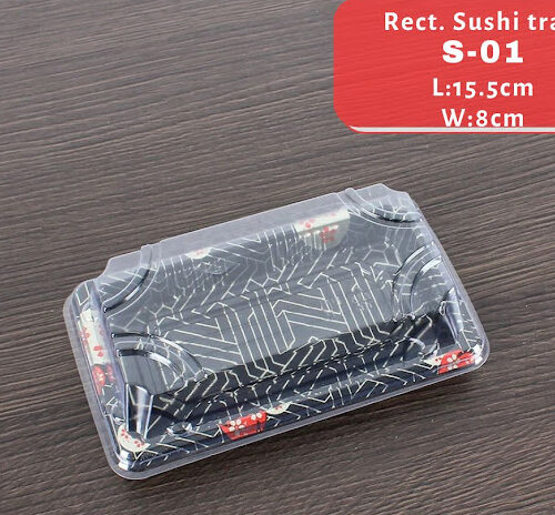 RECTANGULAR SUSHI TRAYS (S-01) (L:15.5cm x W:8cm)