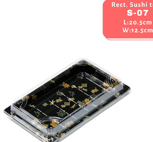 RECTANGULAR SUSHI TRAYS (S-07) (L:20.5cm x W:12.5cm)