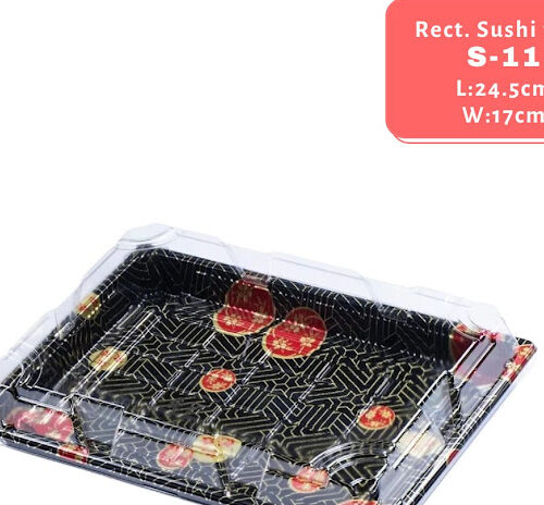 RECTANGULAR SUSHI TRAYS (S-11) (L:24.5cm x W:17cm)