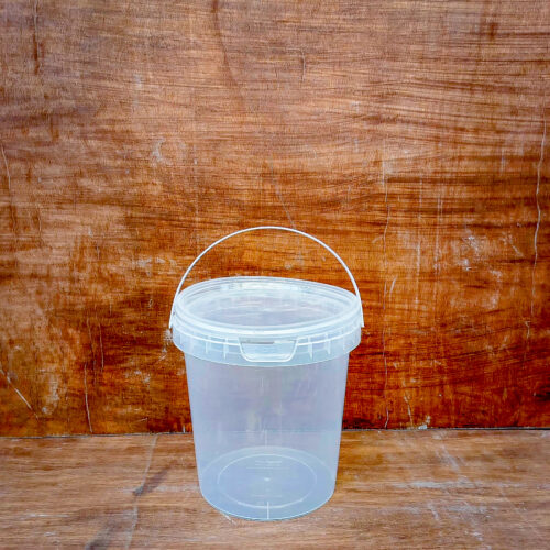 3 LITRE TRANSPARENT ROUND BUCKET (6pcs)