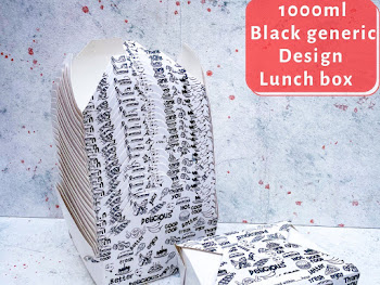 1000ML GENERIC DESIGN LUNCH BOX (WHITE/BLACK)