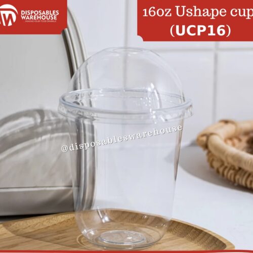 16OZ USHAPE CUPS WITH DOME LID(50pcs/roll)
