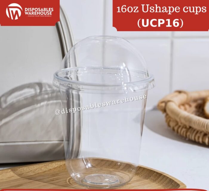 16OZ USHAPE CUPS WITH DOME LID(50pcs/roll)
