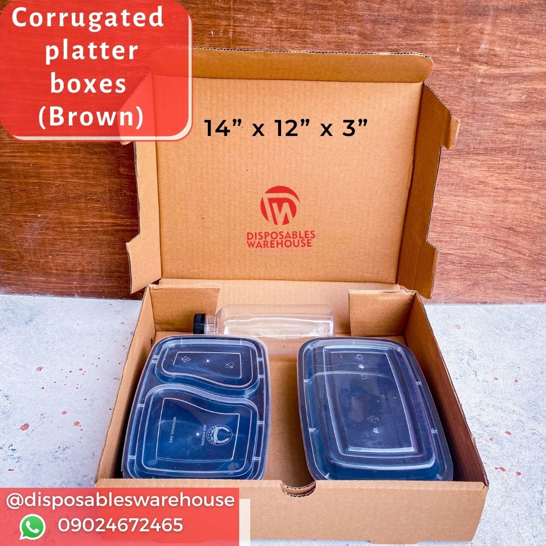 14 INCHES BROWN FOOD BOX