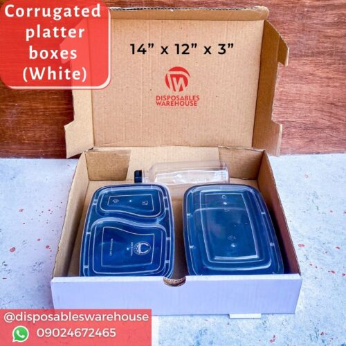 14 INCHES WHITE FOOD BOX