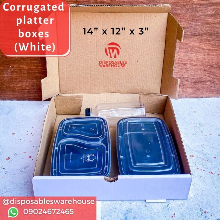 14 INCHES WHITE FOOD BOX